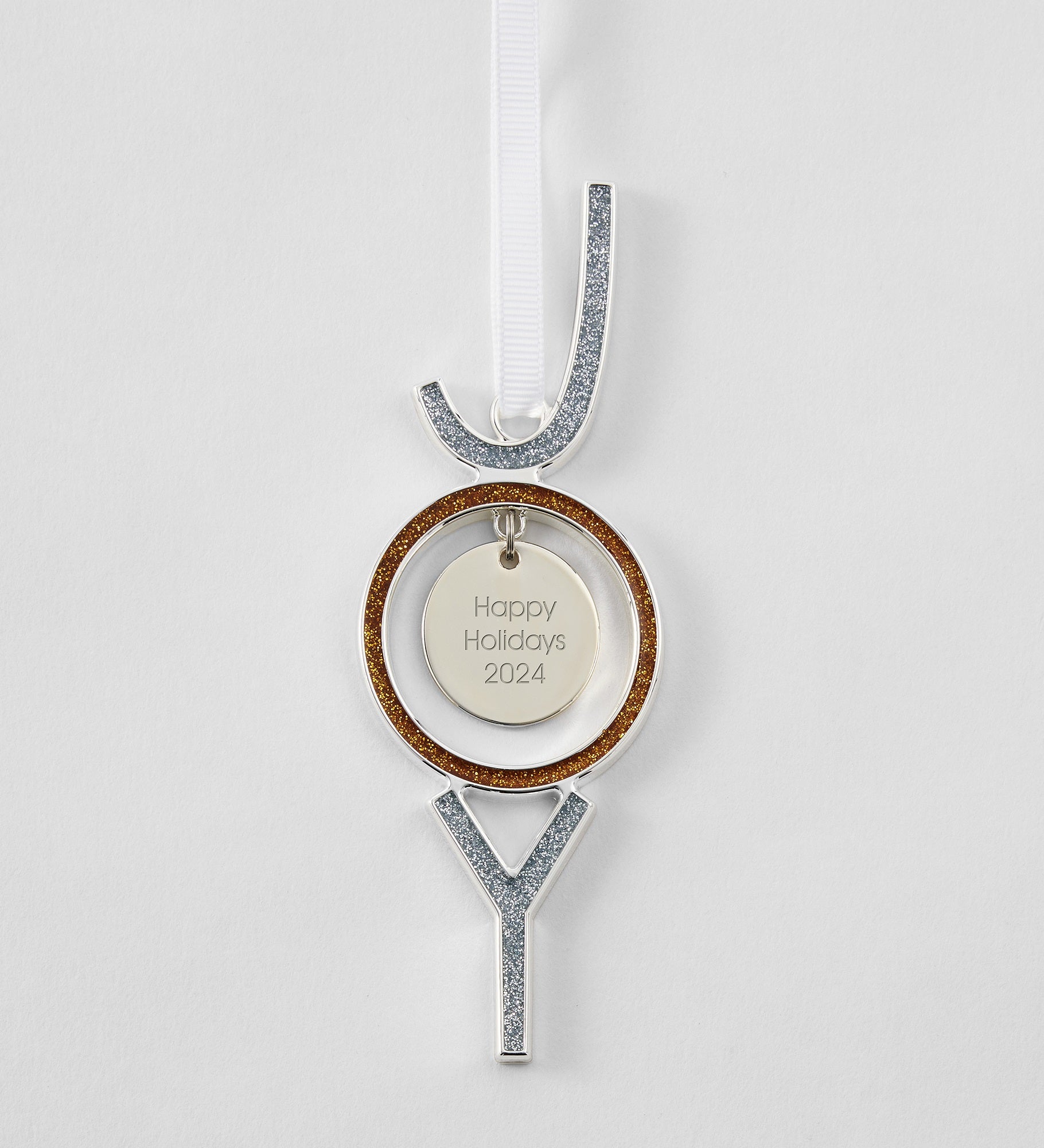 Engraved Sparkling Joy Ornament