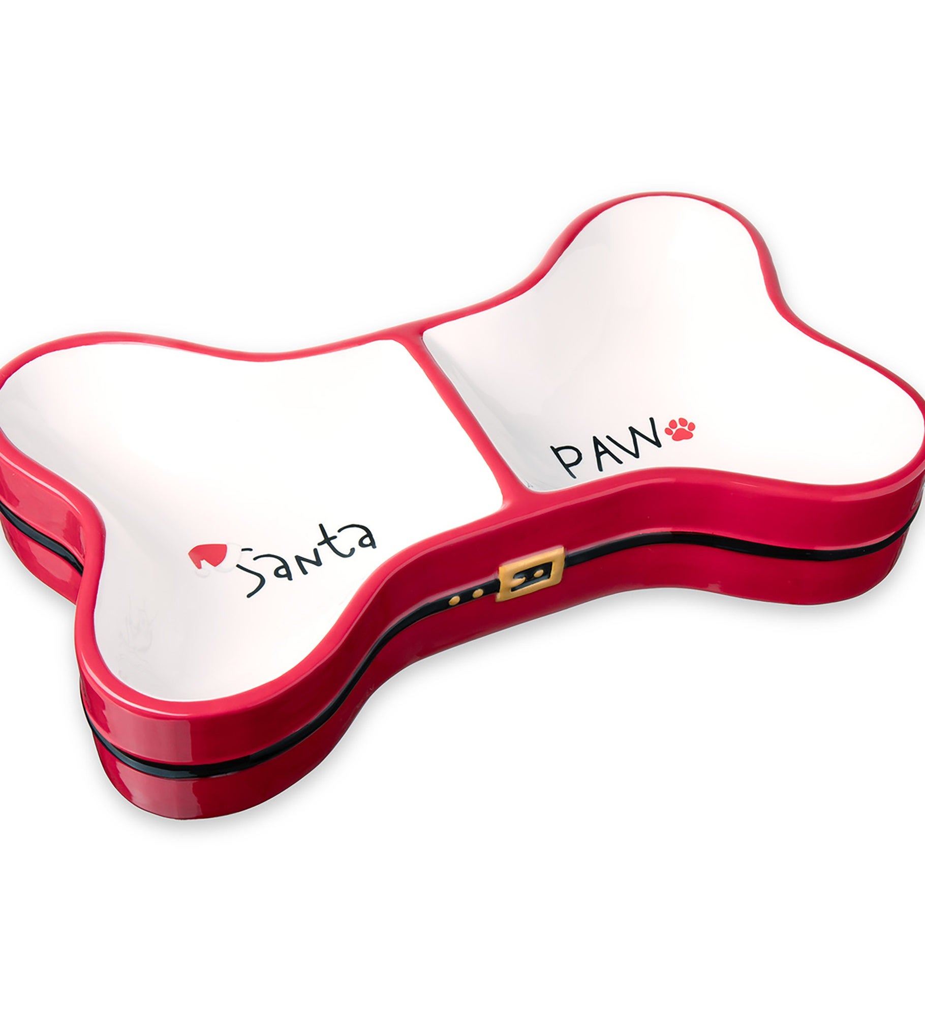 Santa Paw Ceramic Bowl for Dogs & Cats