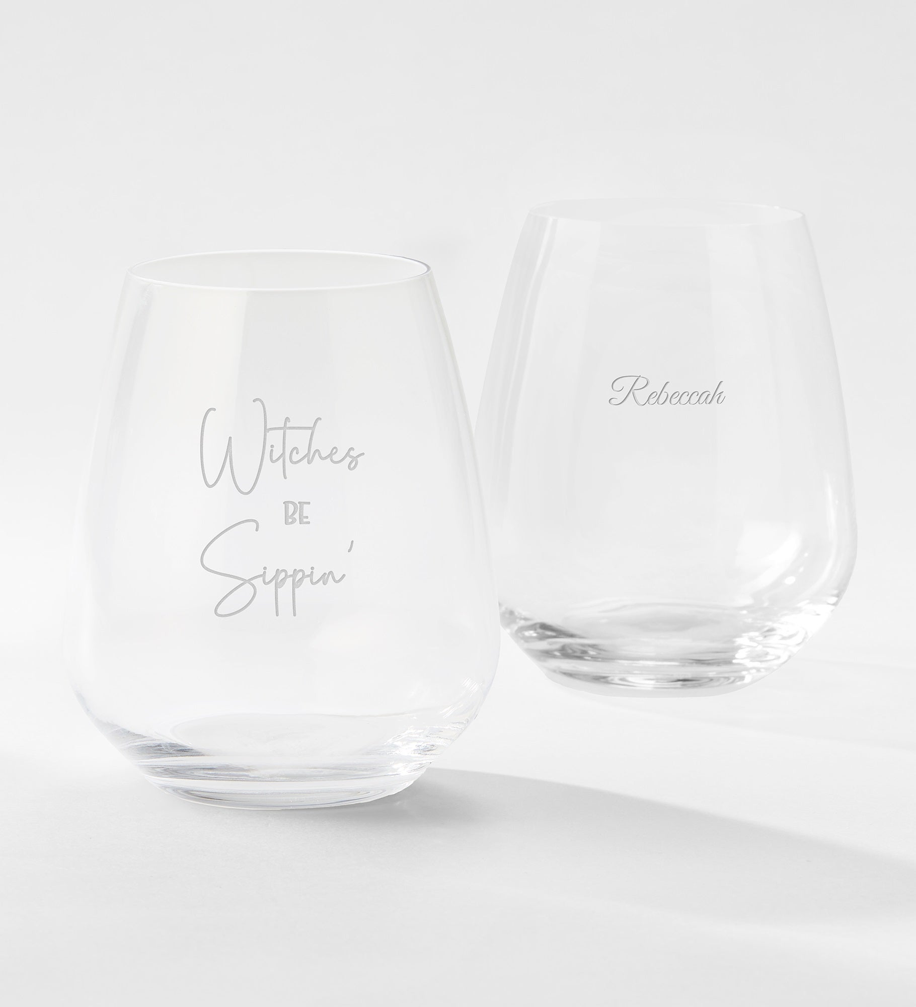 Engraved Witches Sippin' Atelier Stemless Wine Glass