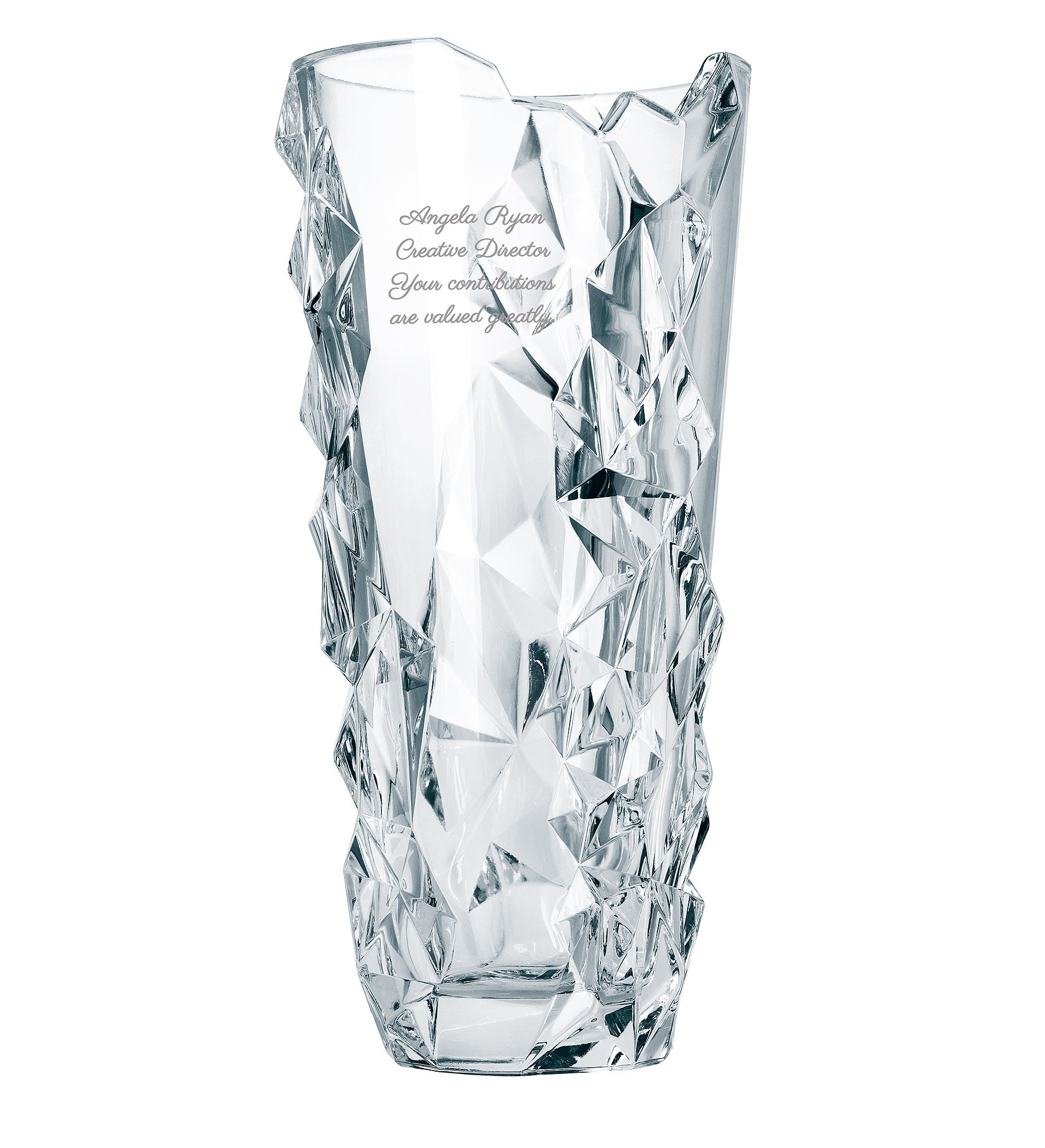 Etched Nachtmann Sculpture Vase