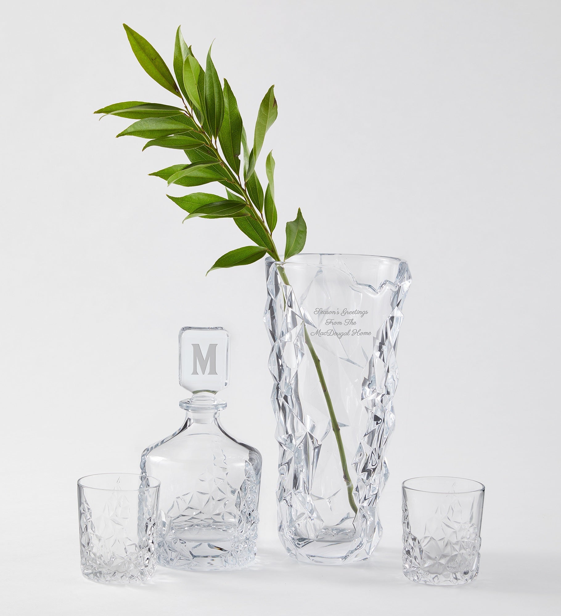 Etched Nachtmann Sculpture Vase