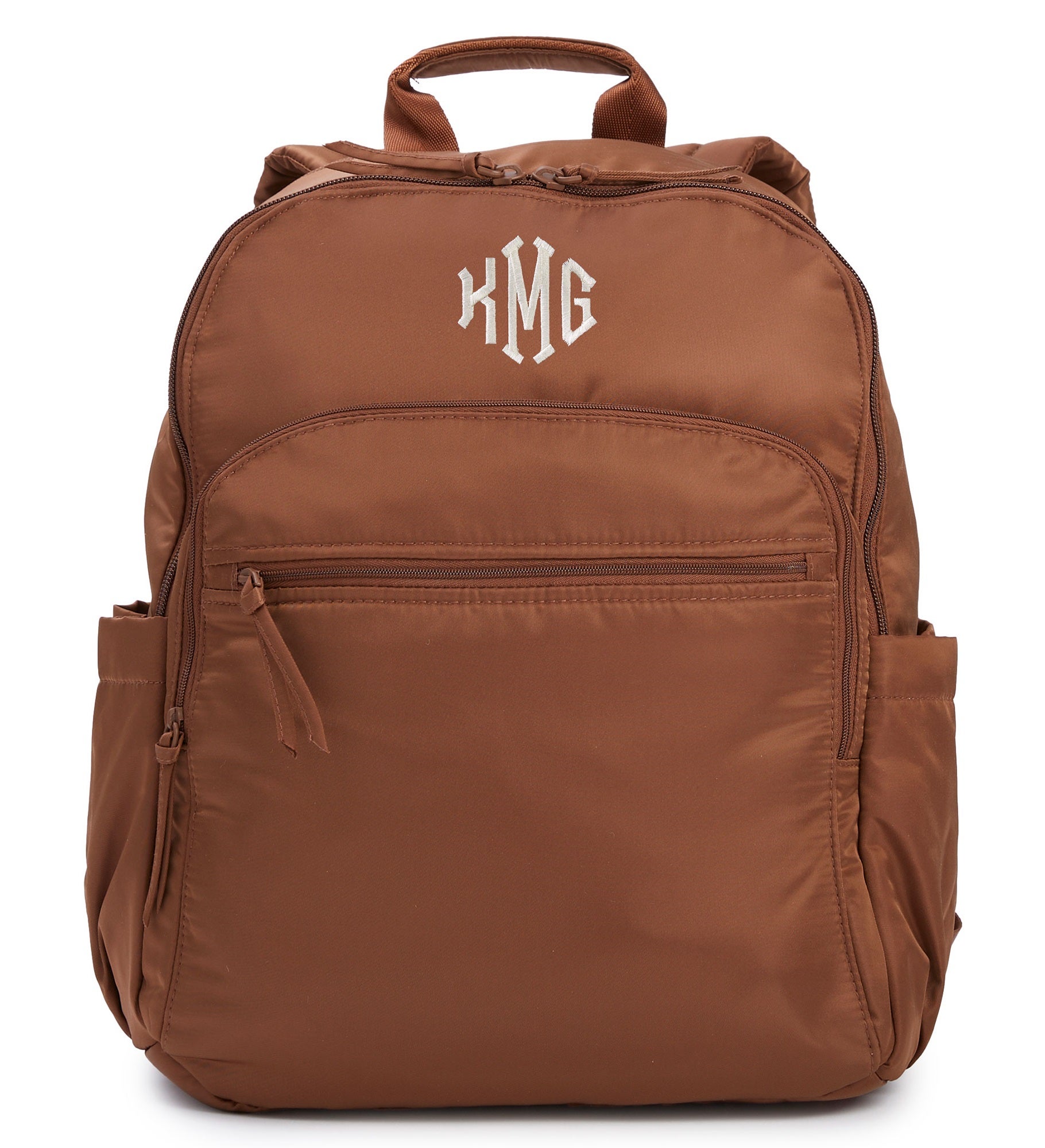 Embroidered Vera Bradley Bancroft Backpack in Cinnamon