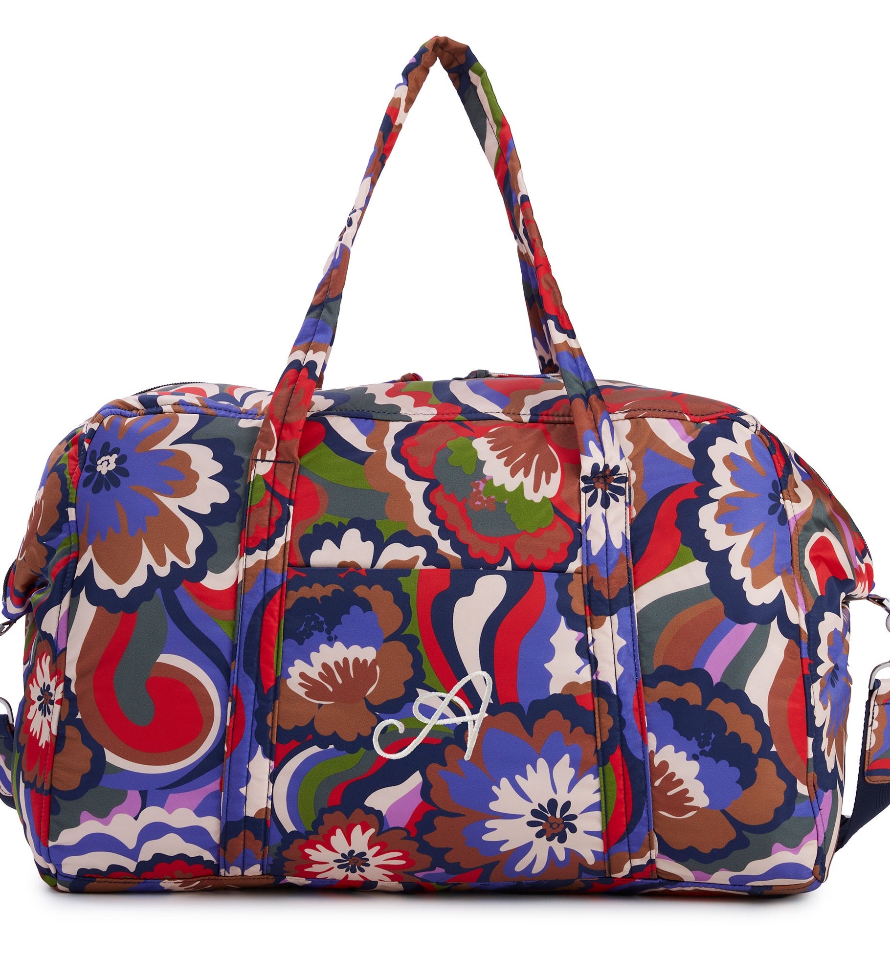 Embroidered Vera Bradley Large Miramar Weekender in Bossanova Bold