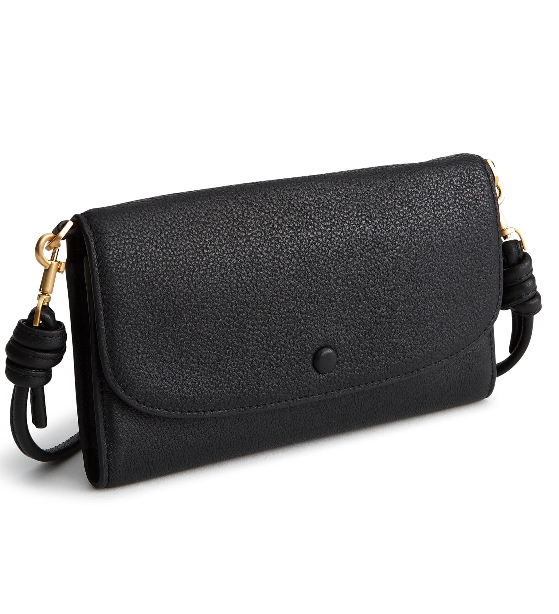 Vera Bradley Leather Crossbody Wallet in Moonless Night