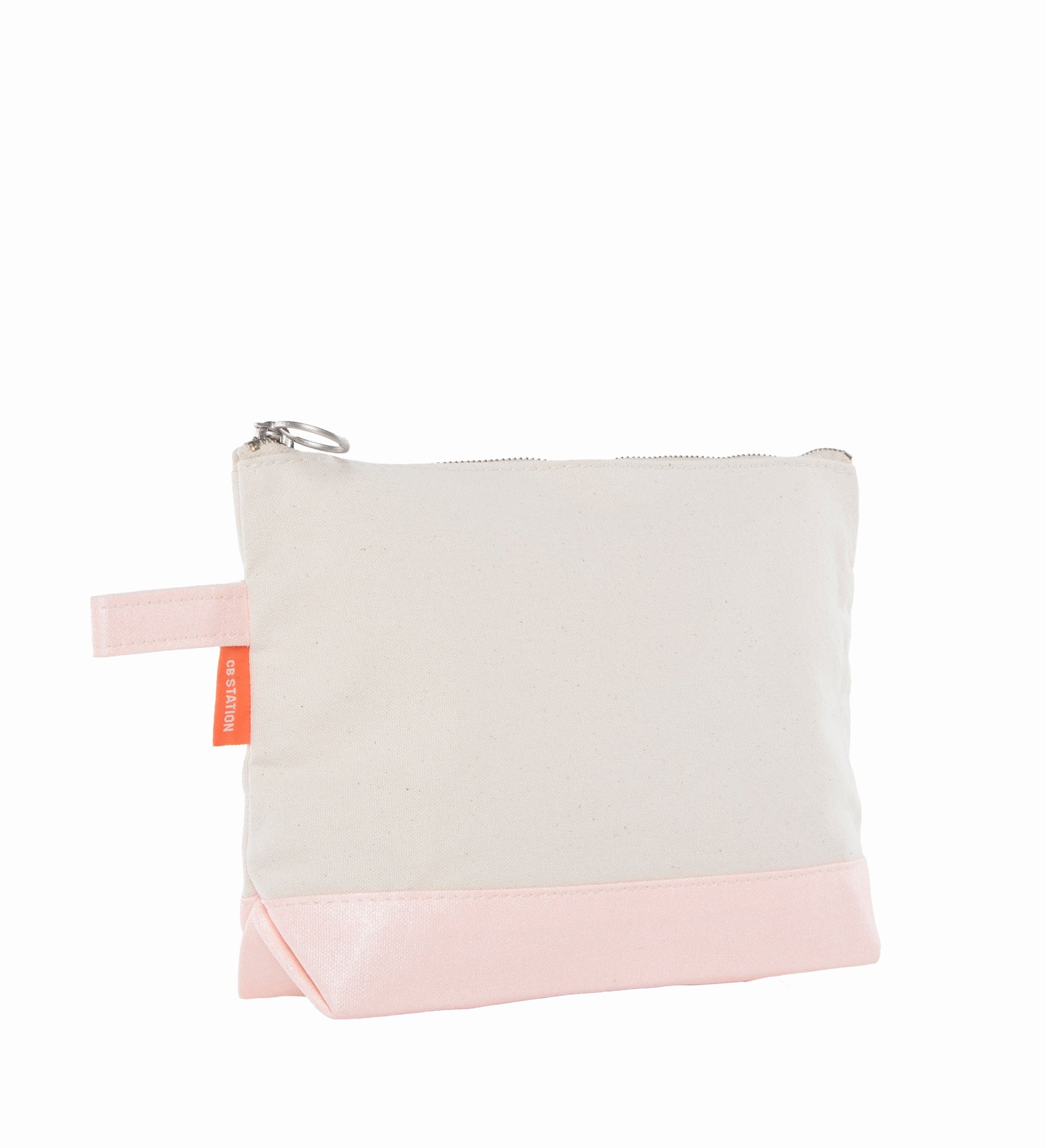Kittenish Embroidered Metallic Pink Cosmetic Bag