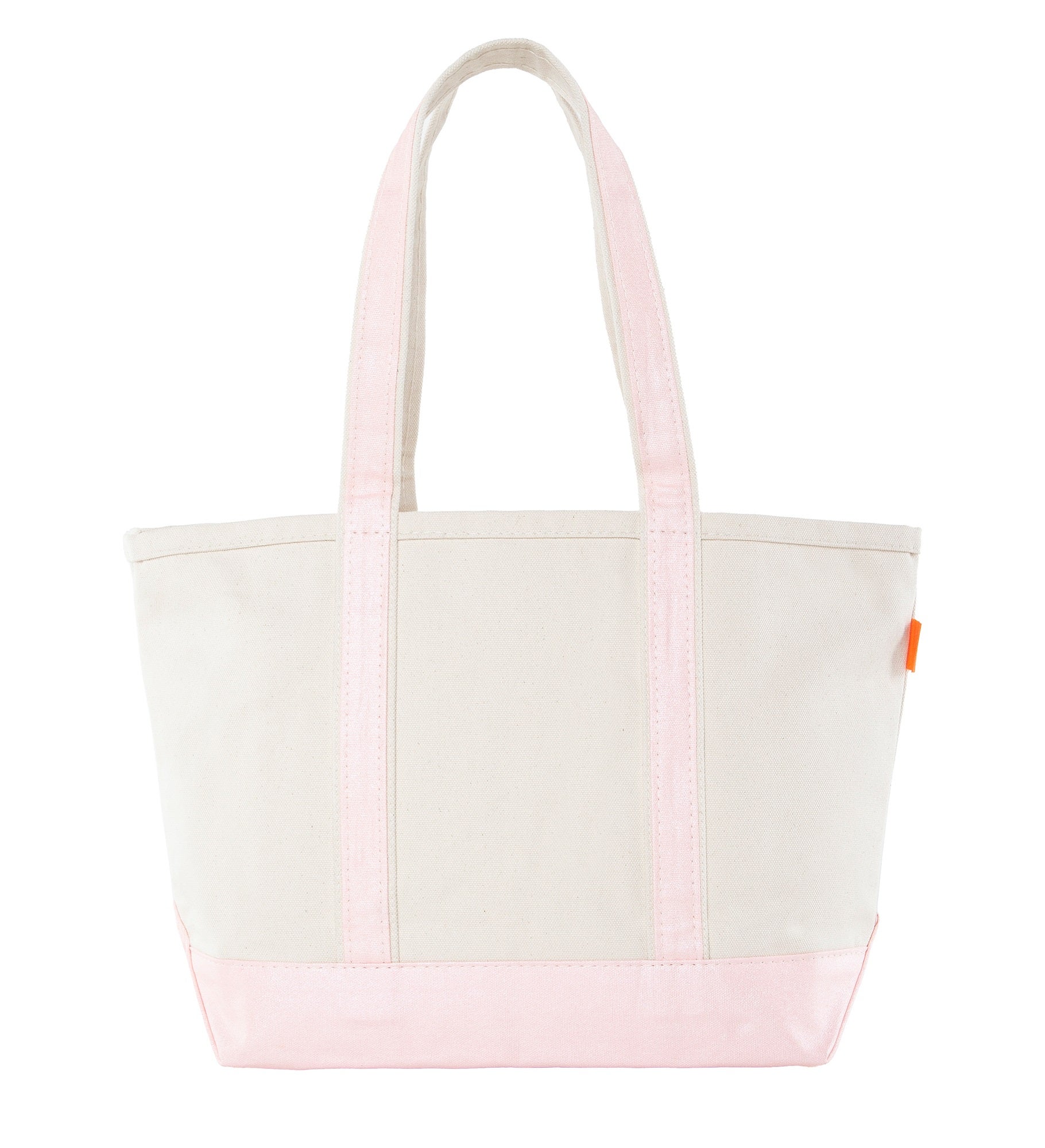 Kittenish Embroidered Pink Metallic Tote   Centered Text