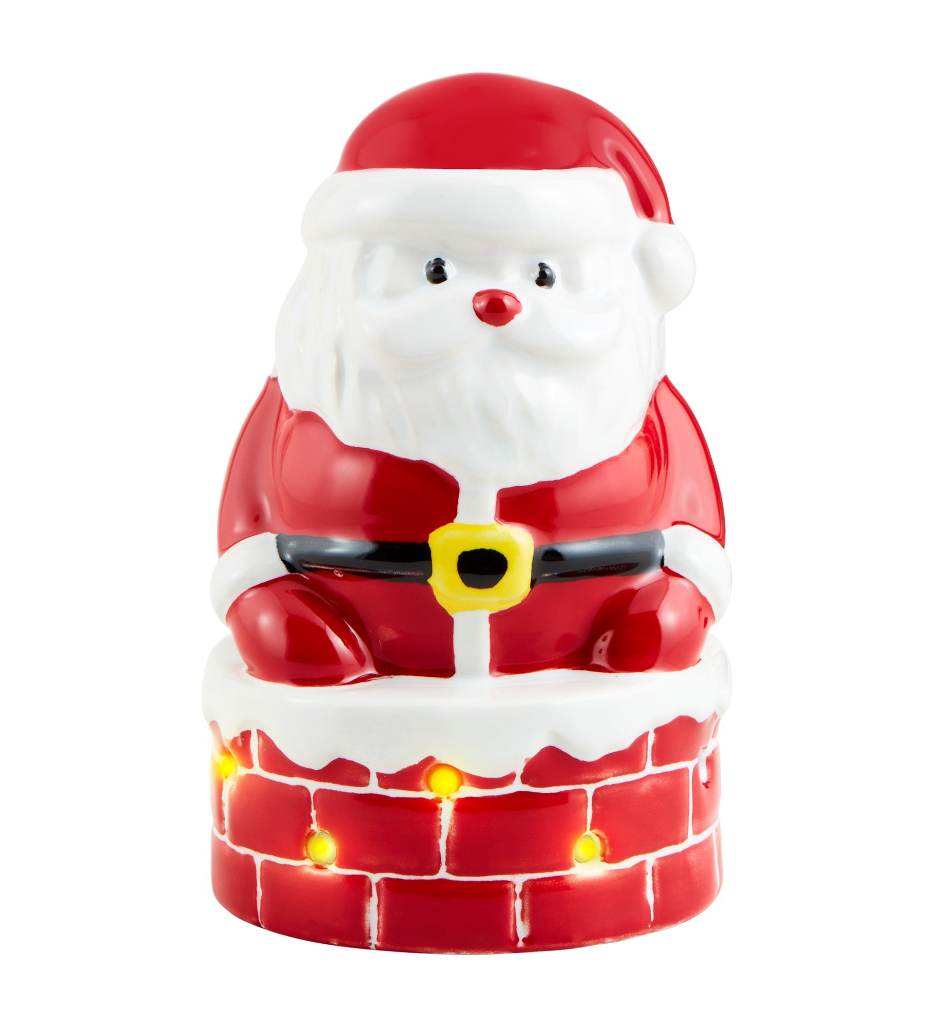 Ceramic Musical Santa Light Up Sitter