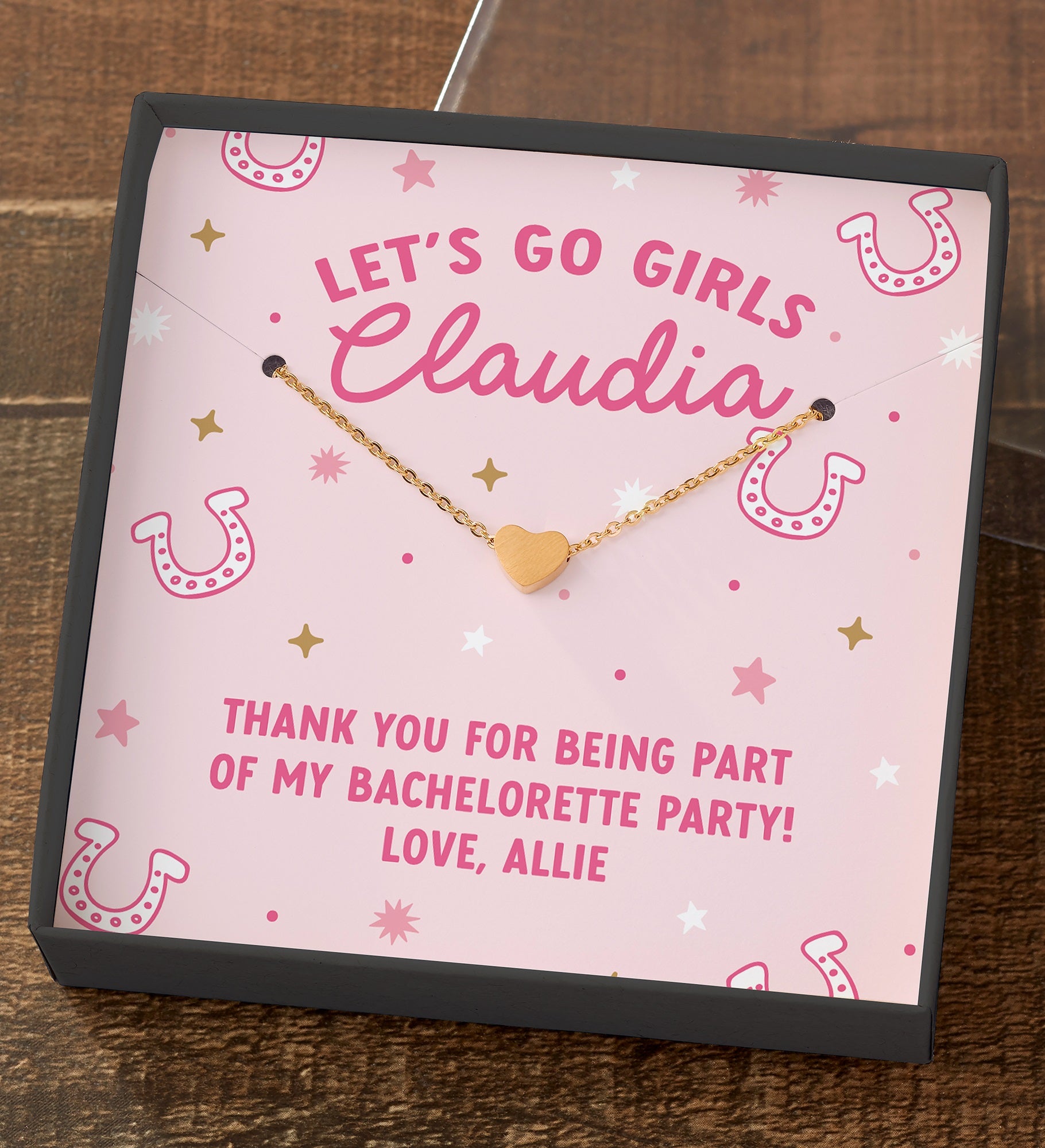 Kittenish Necklace in Printed Western Glam Card Box 