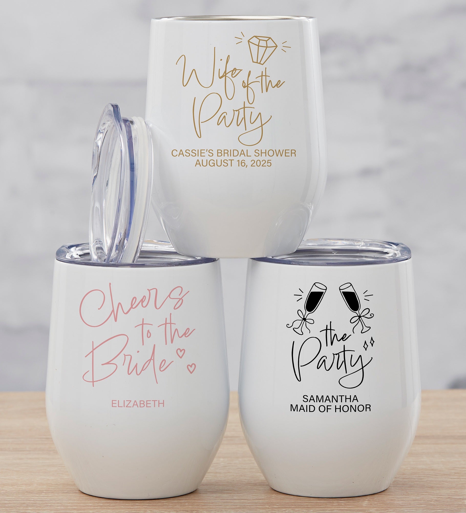 Kittenish Bridal Party Personalized Insulated Wine Tumbler