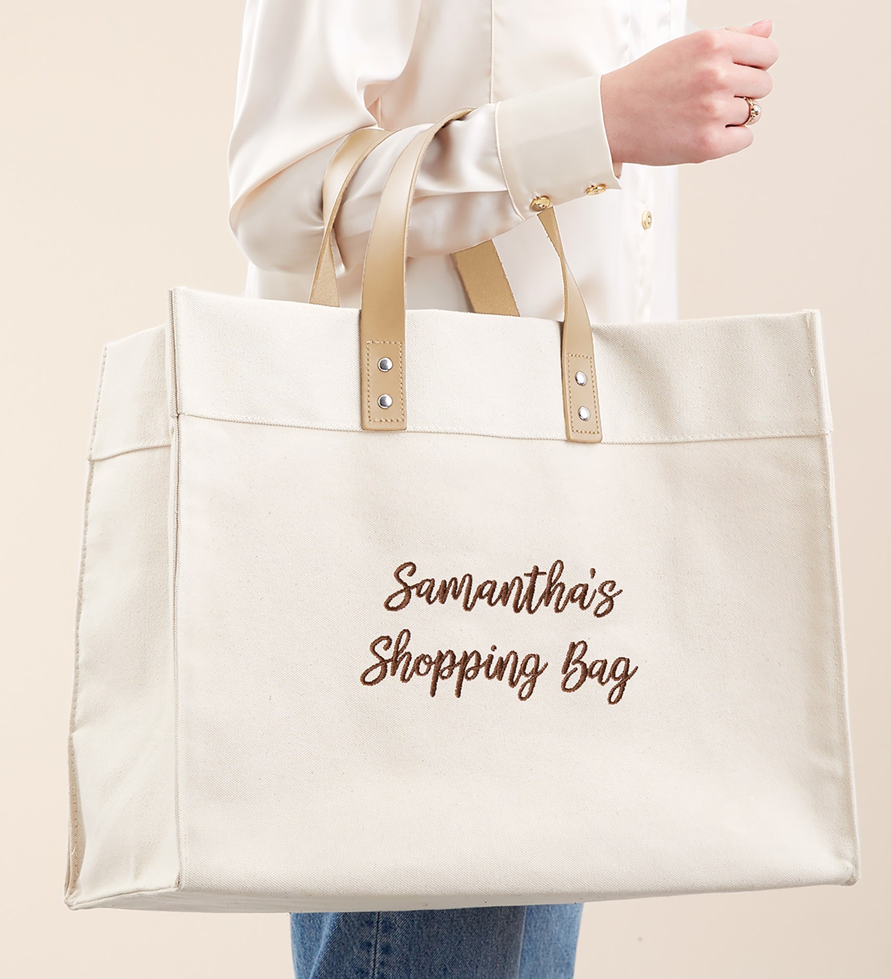 Kittenish Write Your Own Embroidered Canvas Tote Bag