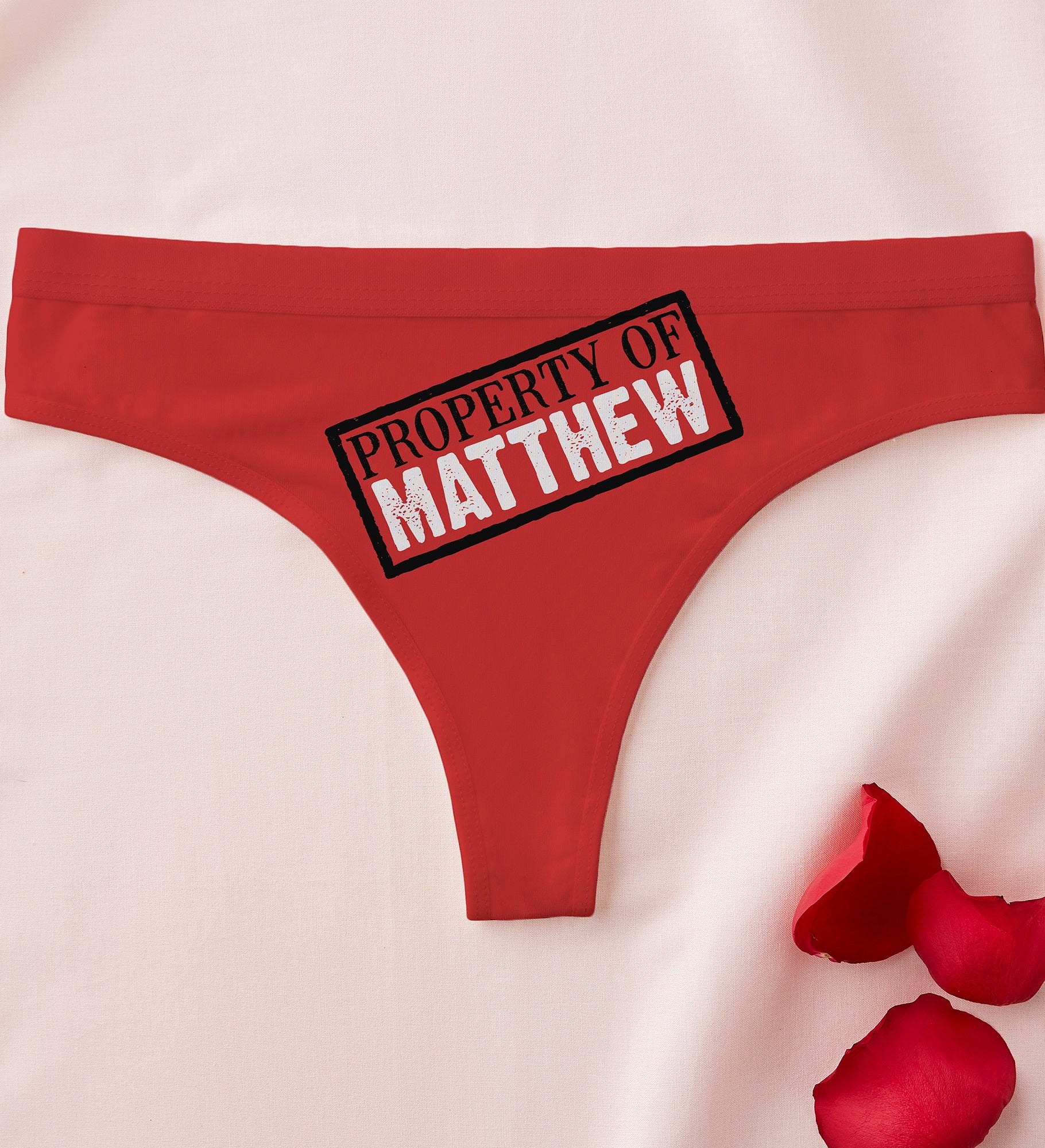 Kittenish Sealed With A Kiss Personalized Thong
