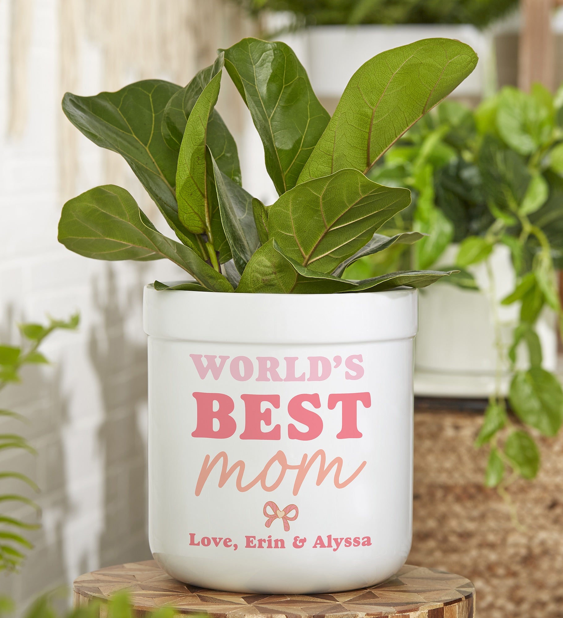 Kittenish Personalized World's Best Mom Flower Pot