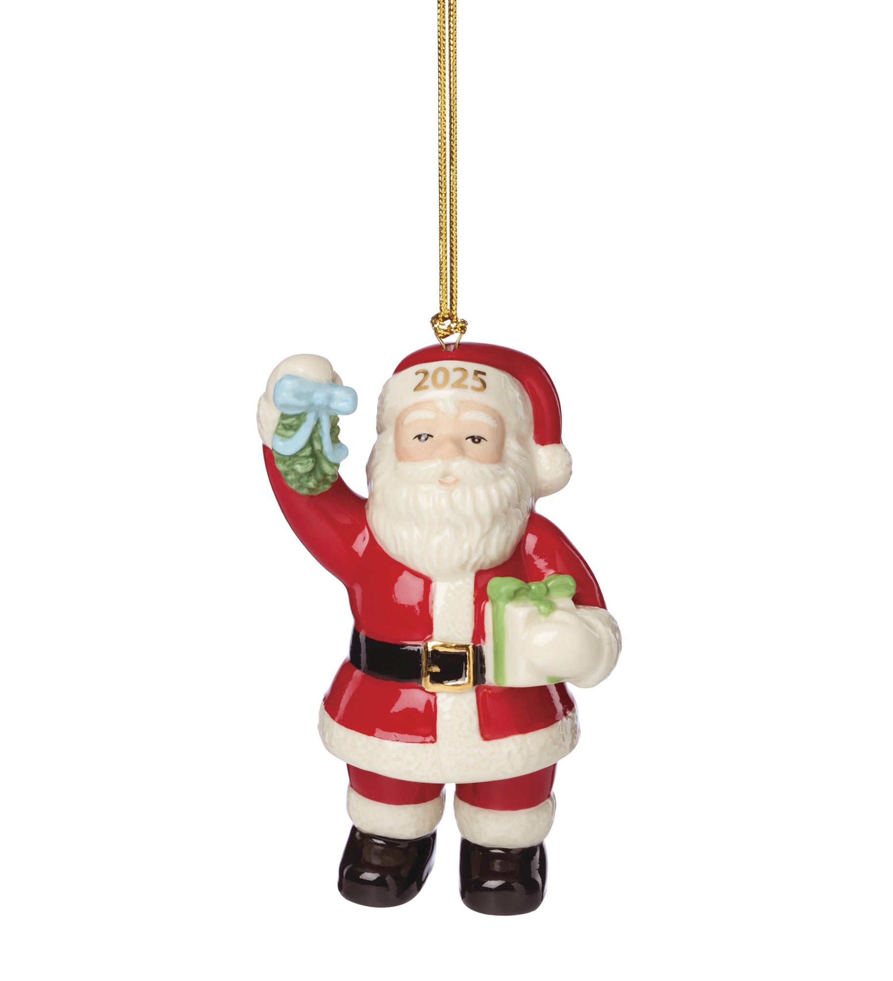 Lenox 2025 Santa with Mistletoe Ornament